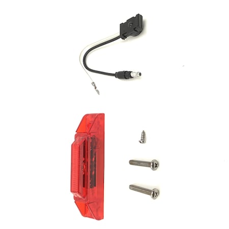 Truck-Lite 35 Series, LED, Red Rectangular, 1 Diode, Marker Clearance Light, P2, 2 Screw, Fit 'N Forget M/C 35001R3